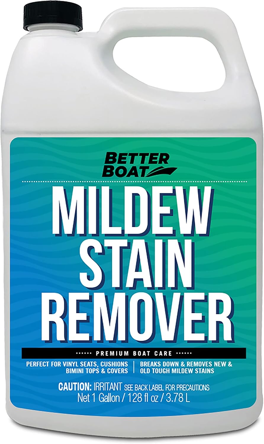 Stain Remover Cleaner, 1 Gallon, for Boat Seats, Fabric, Canvas, Carpet, and Vinyl, Removes Stains