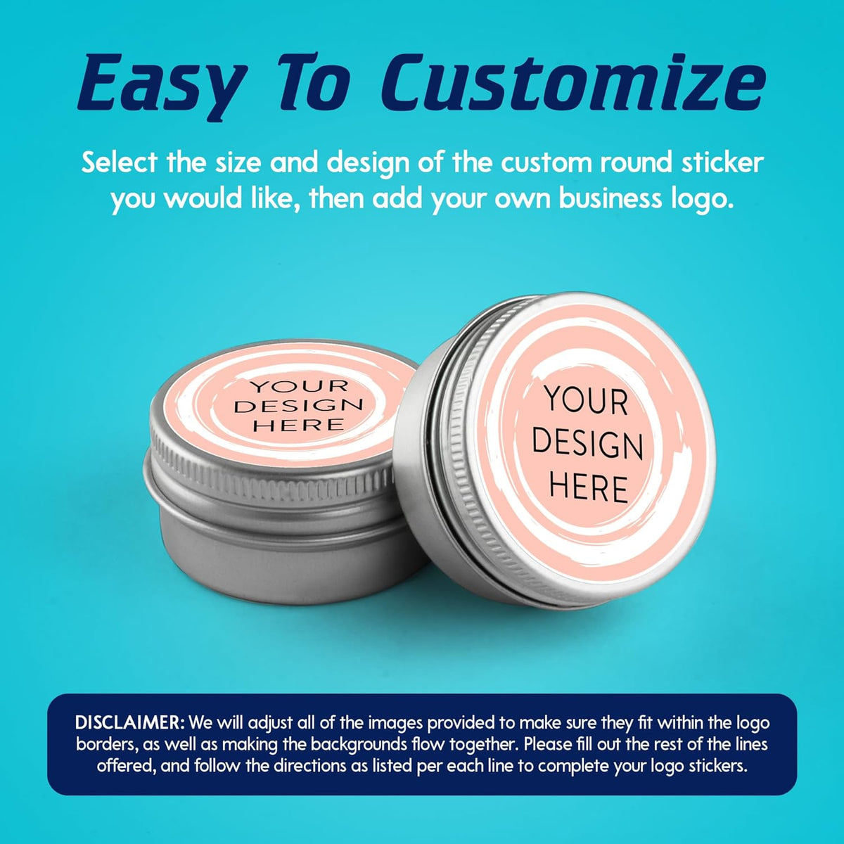 100 Custom Vinyl Stickers - Upload Your own Image, Text, Design, Logo - Personalized Logo Labels