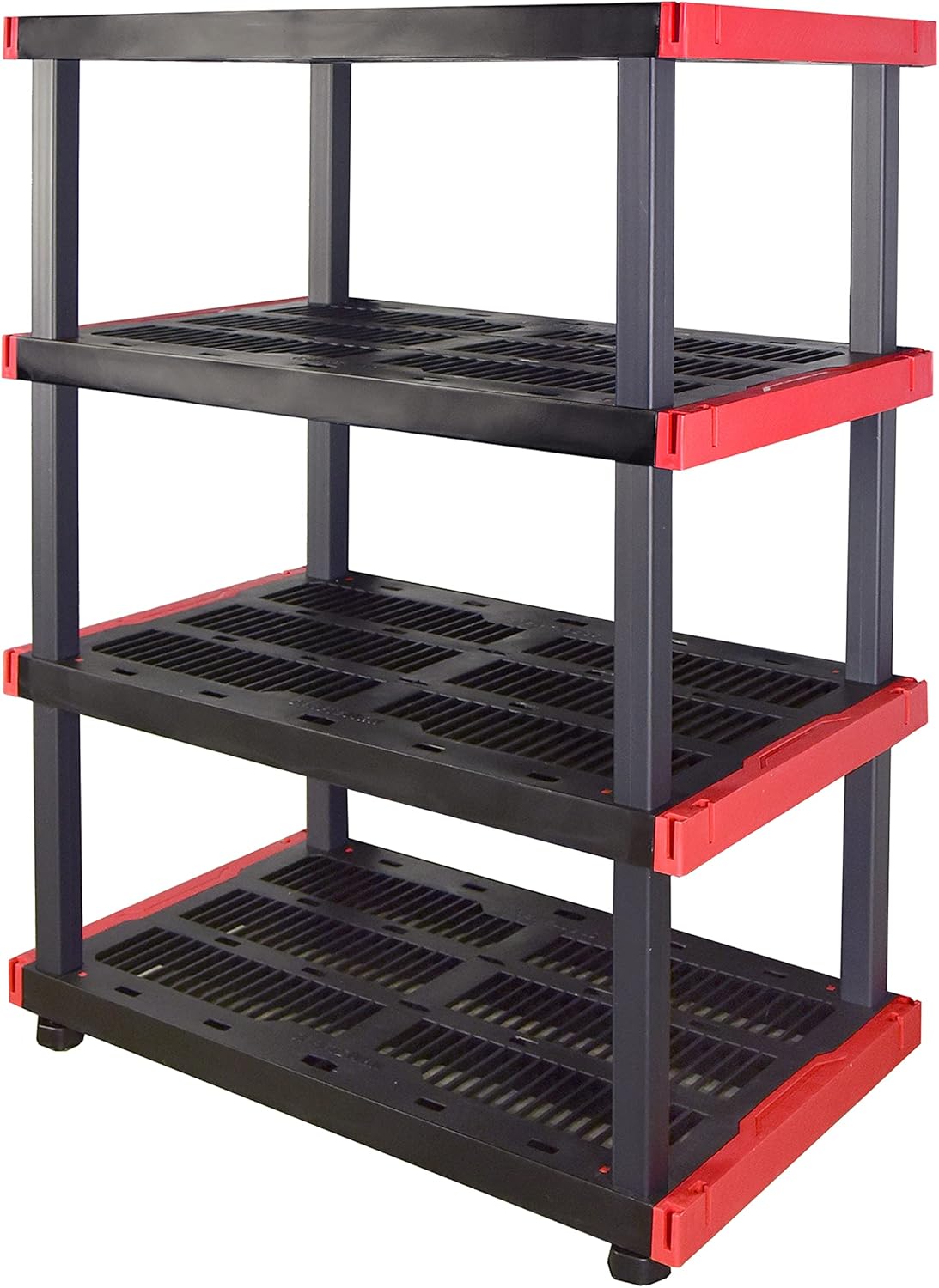 CX Craftsman, 4-Tier Highly Durable Storage Rack, 200lbs/shelf, (55”H x 40”W x 24”D), Interlocking
