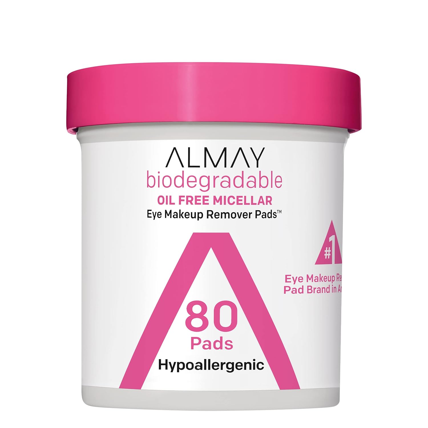 Almay Biodegradable Makeup Remover Pads, Micellar Gentle, Hypoallergenic, Fragrance-Free