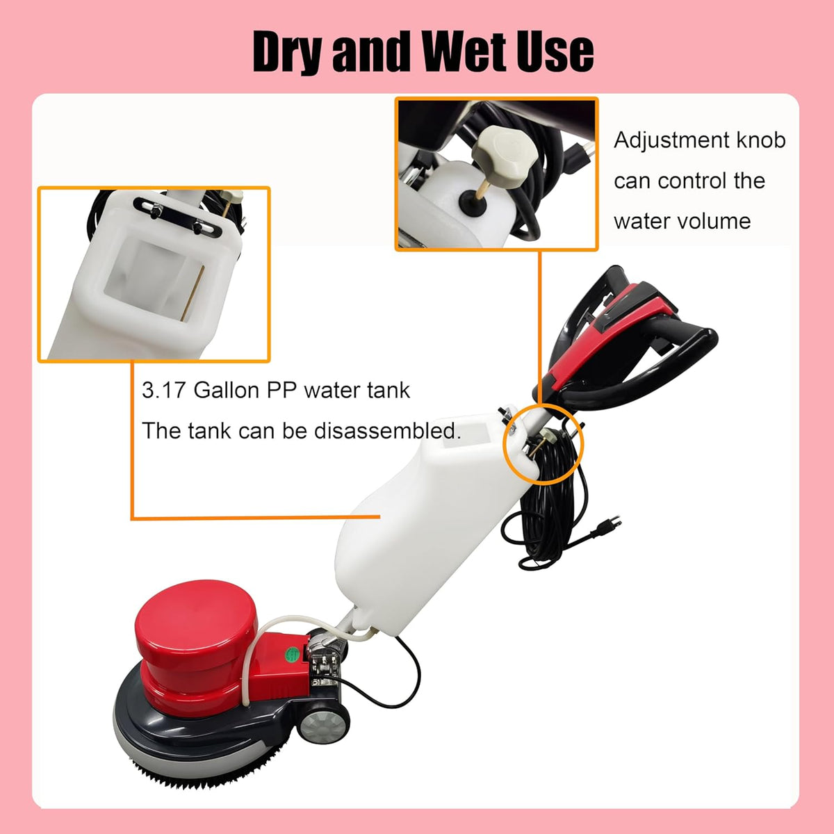 Floor Scrubber Buffer Heavy Duty Polisher Machine Polished Waxed Refurbished Tile Scrubber Cleaner