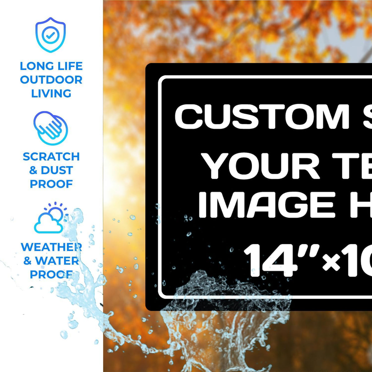 custom signs,Aluminum Weatherproof Metal Sign Multiple Sizes Custom Personalized Text And picture