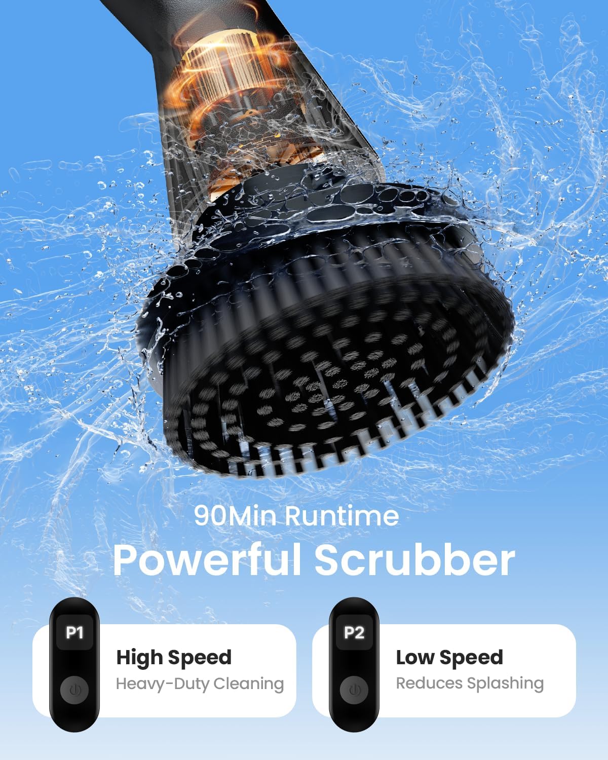 Leebein Electric Spin Scrubber, 2025 Upgraded Cordless Cleaning Brush Scrubber, IPX7 Waterproof