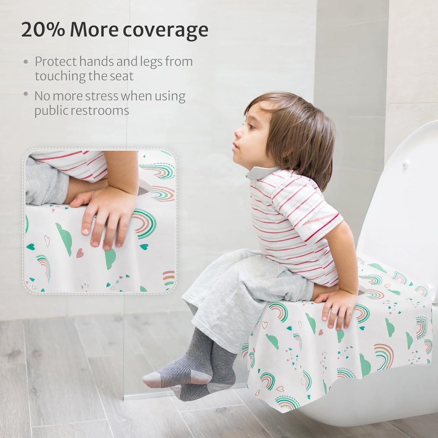 Blissful Diary 30 Pcs Toilet Seat Covers Disposable for Toddlers & Adults, Extra Large Waterproof