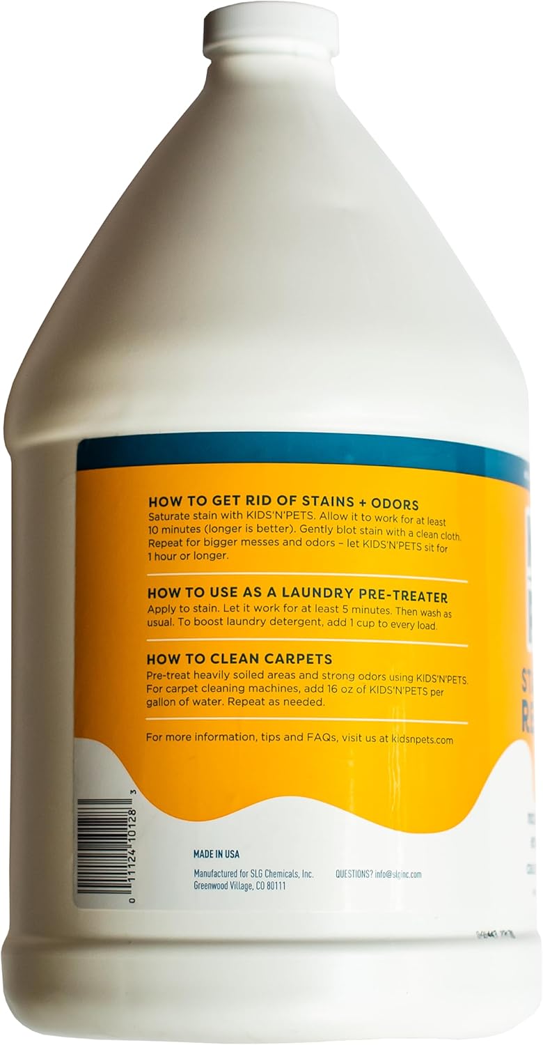 KIDS 'N' PETS Instant All-Purpose Stain & Odor Remover - Cleans Dog Pee, Cat Urine, Other Smells