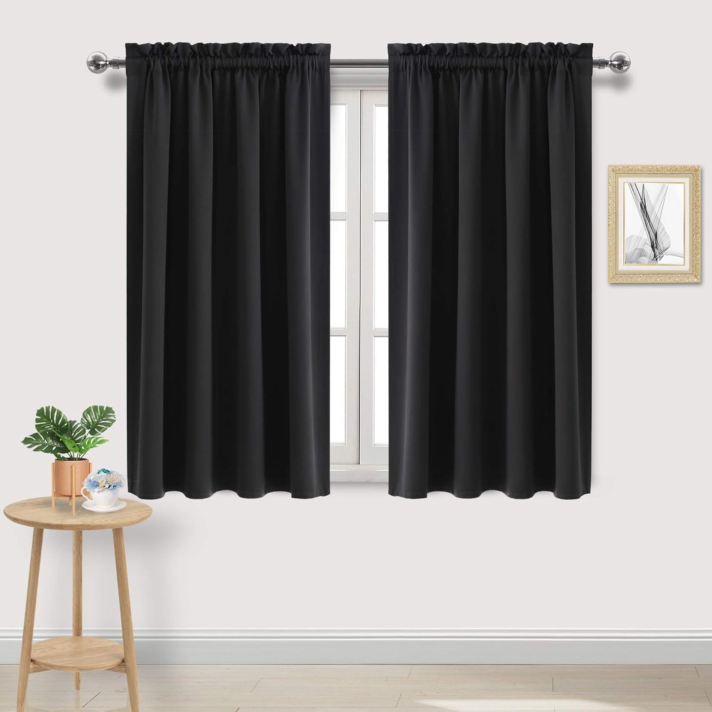 DWCN Blackout Curtains Room Darkening Thermal Insulated Bedroom Curtains Window Curtain Panels, 52