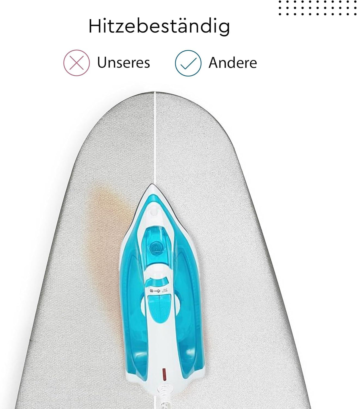 Encasa XO Ironing Board Cover and Pad 28"x12" - Thick 2mm Foam Padding, Drawstring Tightening &