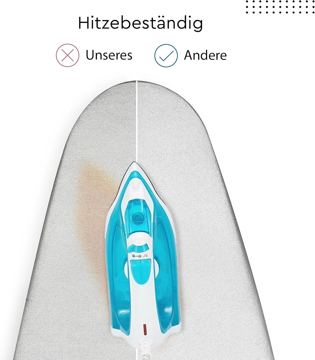 Encasa XO Ironing Board Cover and Pad 28"x12" - Thick 2mm Foam Padding, Drawstring Tightening &