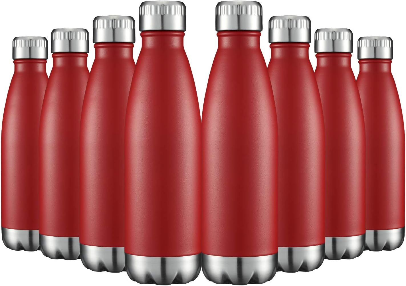 HASLE OUTFITTERS 17oz Stainless Steel Water Bottles Bulk, Vacuum Insulated Water Bottles Double