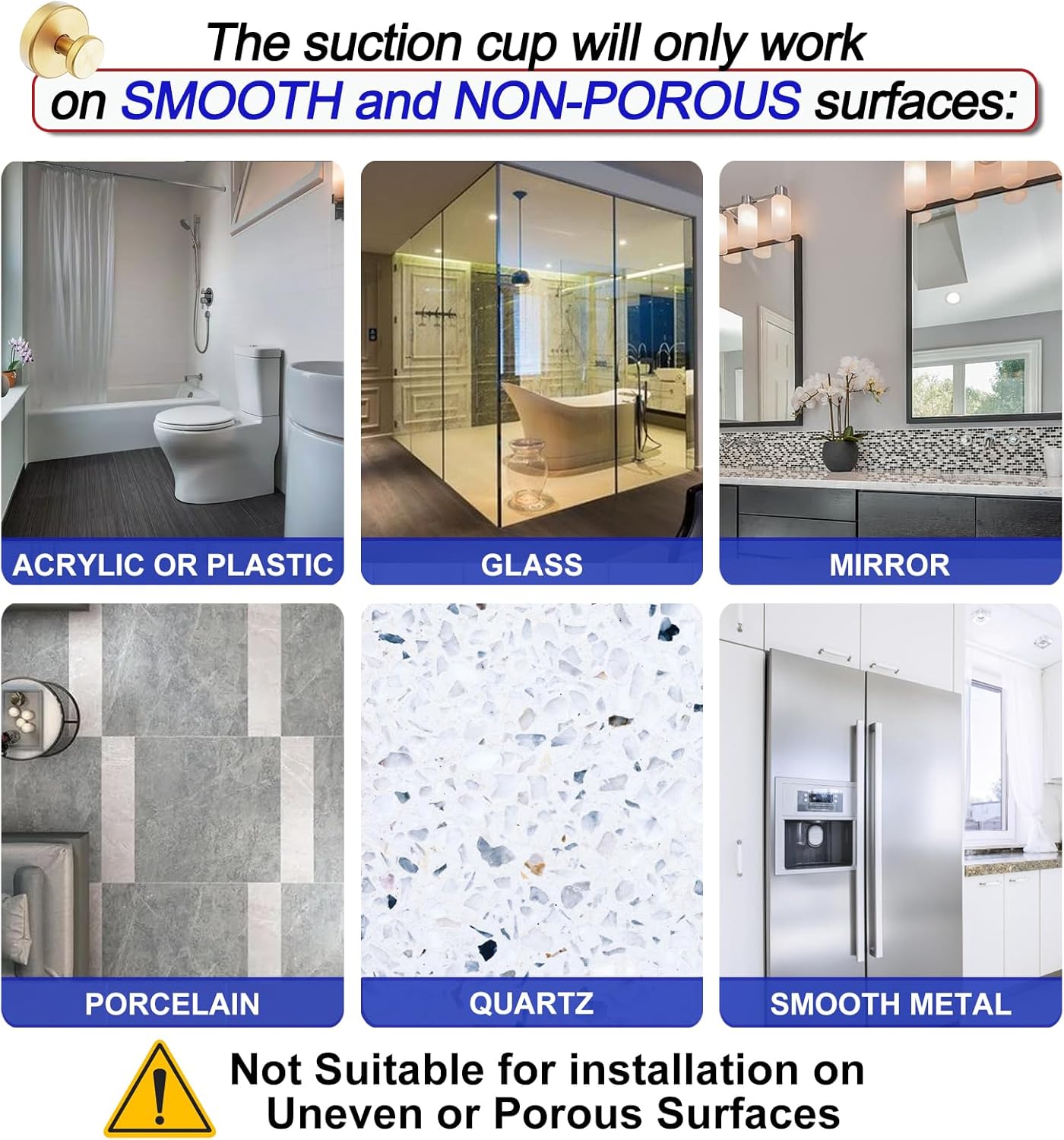 Suction Cup Hooks for Shower, Towel Hooks for Bathroom Window Glass, Bath Robe Looafh Hook for