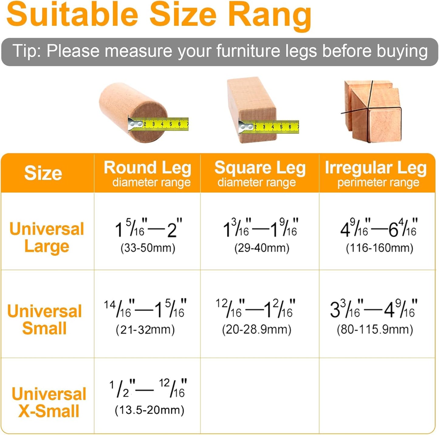 CHUNZEXI 24 Pack Chair Leg Floor Protectors for Hardwood Floors, Silicone Felt Covers Pads Caps