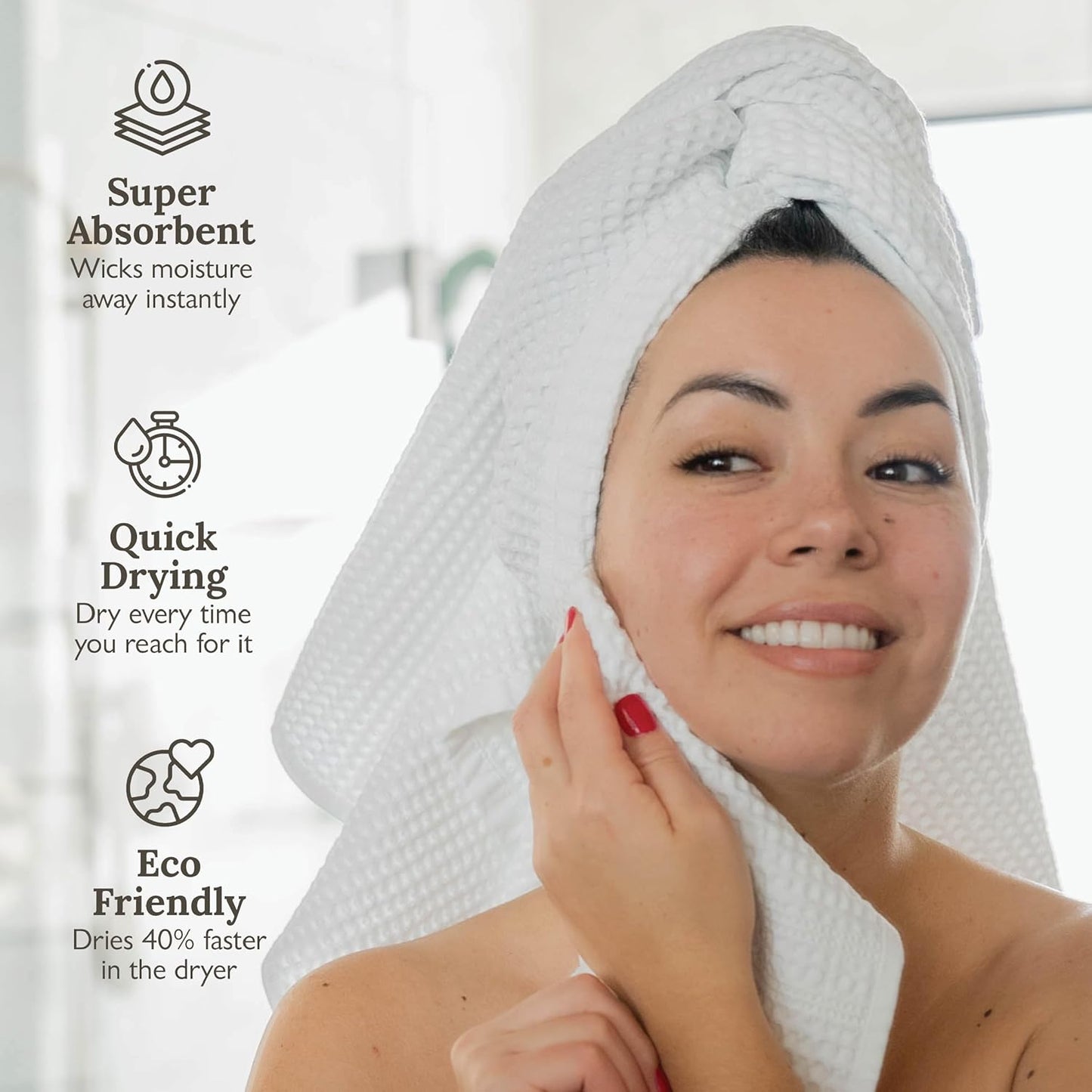 GILDEN TREE Waffle Bath Sheet Large Bath Towels Quick Dry Thin Body Towels, 40x80 Oversized Bath