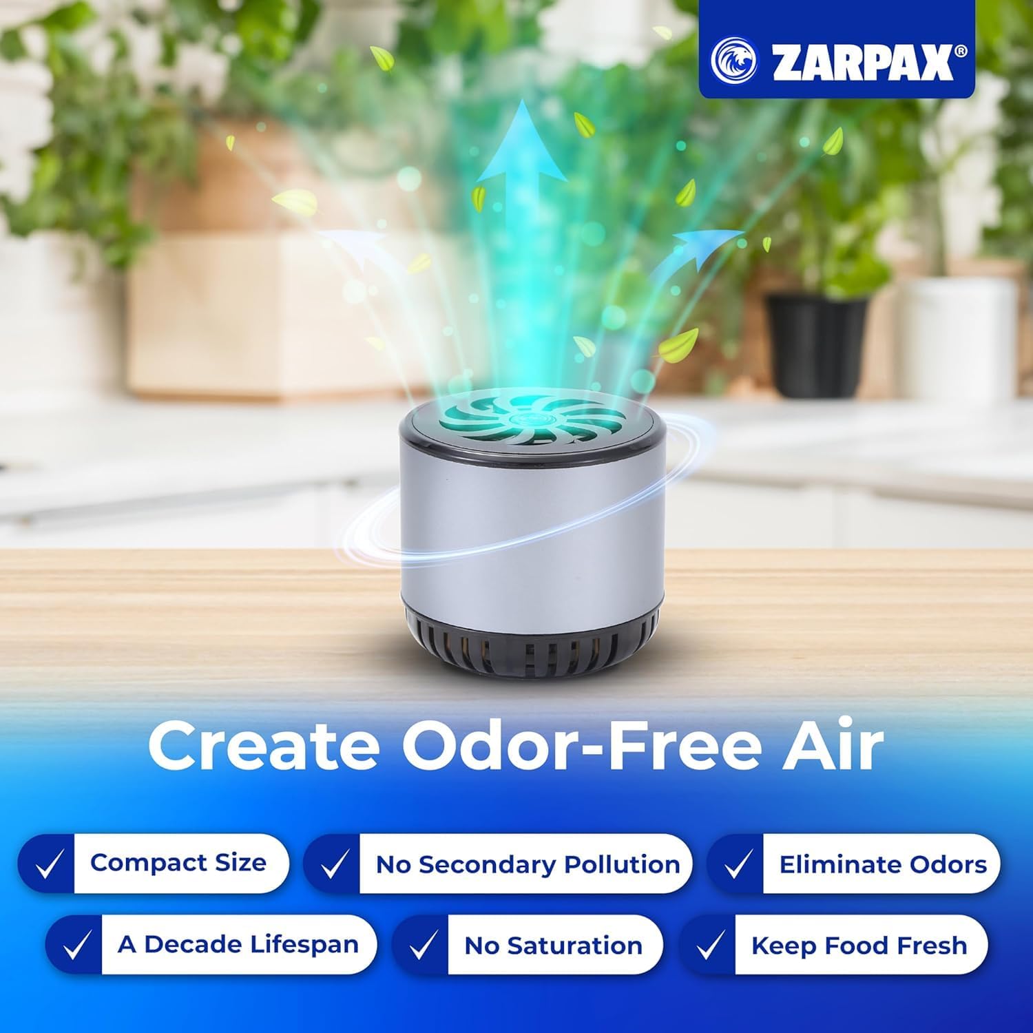Refrigerator Deodorizer - Double Pack - Fridge Smell Eliminator Lasts for 10 Years -18ft3 Capacity