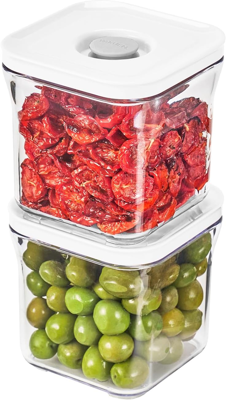 VAKUEN Premium Airtight Food Storage Containers, 2PC-SET(0.53qt), Smart One-Click Seal Lid