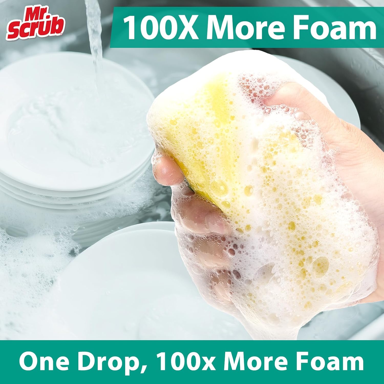 Sponges Kitchen Scrub Dish Sponge Scouring Pad, 48 Pack Cleaning Brush Scrubber Supplies for Soap