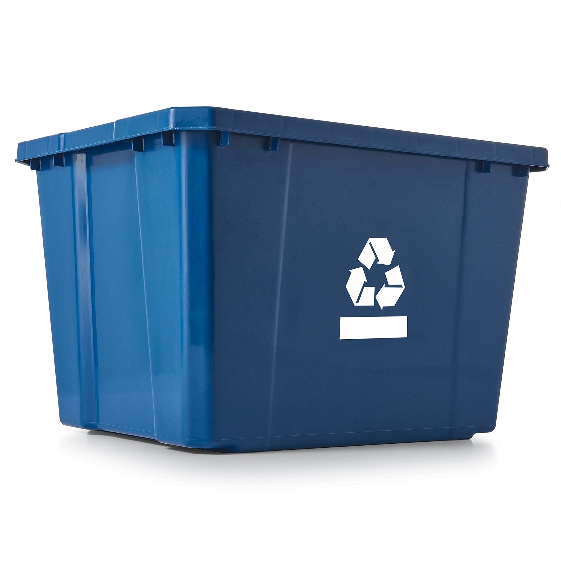 Gracious Living Recycling Bin Container, Plastic Trash Can, 17 Gallon