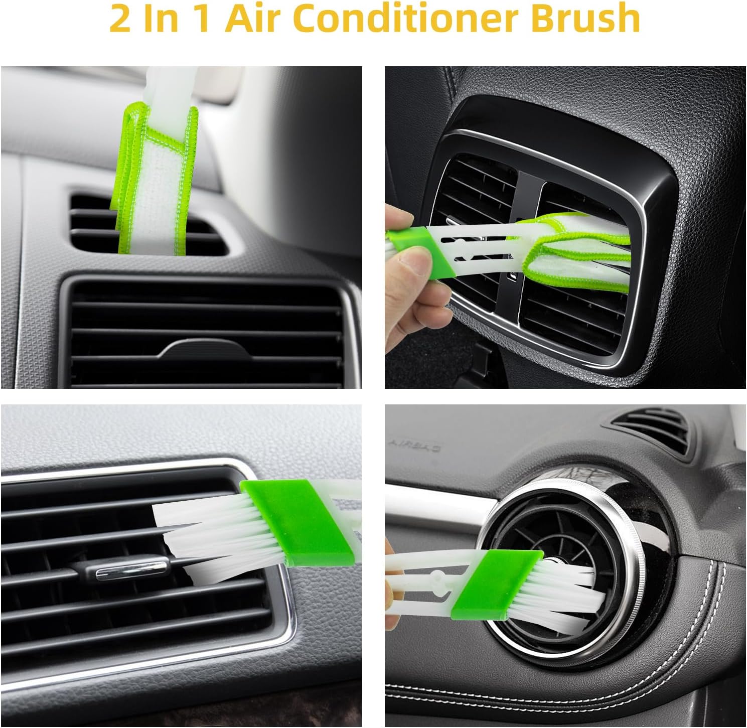 8PCS Car Interior Detailing Kit, Dash Duster for Car Interior Detail Brush with Car Cleaning Gel