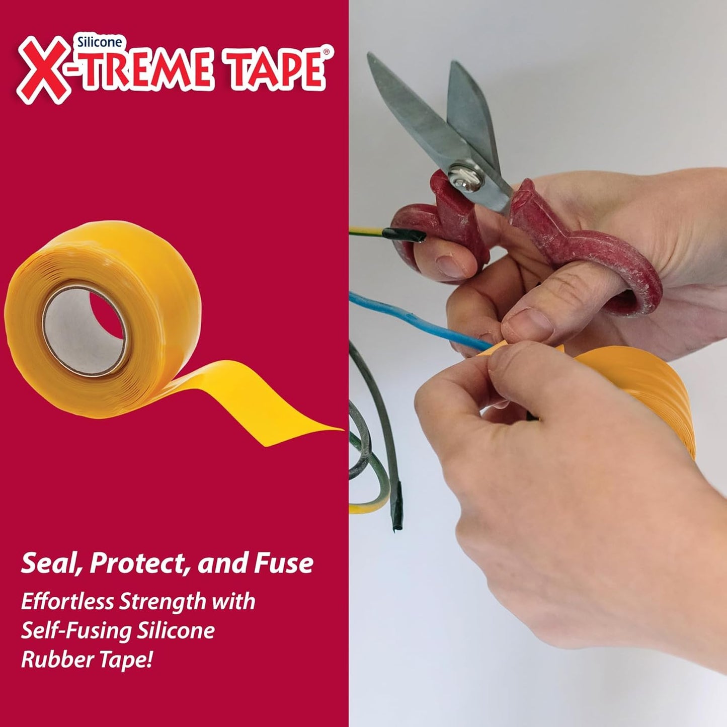 X-Treme Tape MOCAP Heavy Duty Electrical Tape, Self-Fusing Silicone Rubber, Waterproof & Insulating