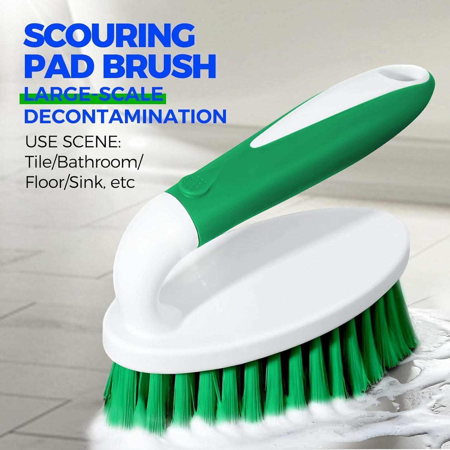 Holikme Cleaning Brush Set for Household Use, Scrub Brush, Kitchen Brush, Tile Lines Brush for