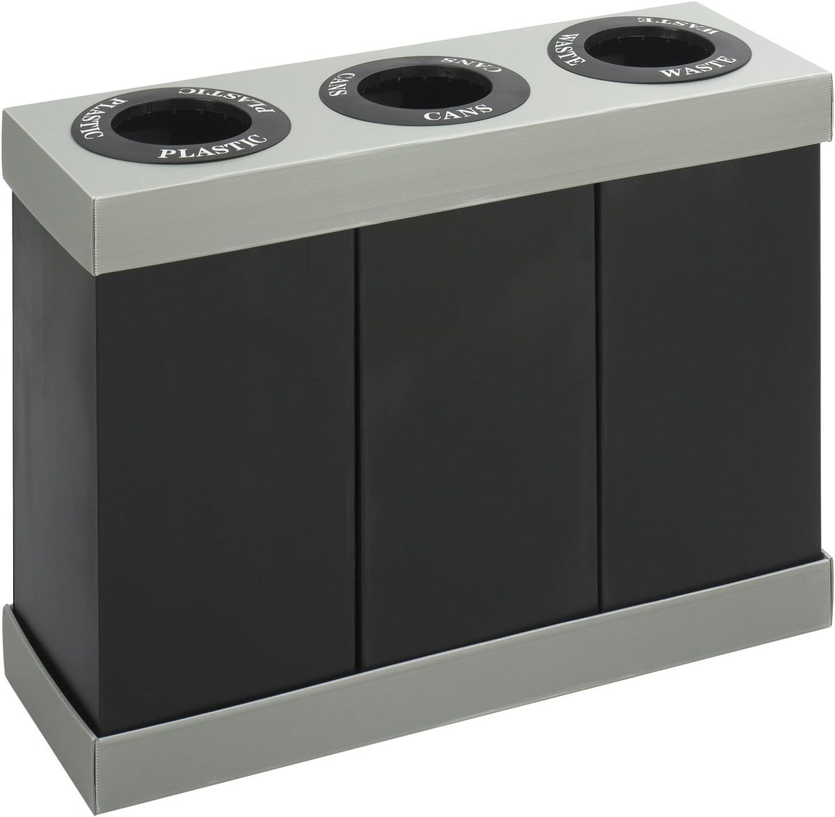 Safco Trash Can Recycle Bin Combo, 28 Gallon Each (3 Bin), At Your Disposal Recycling Center