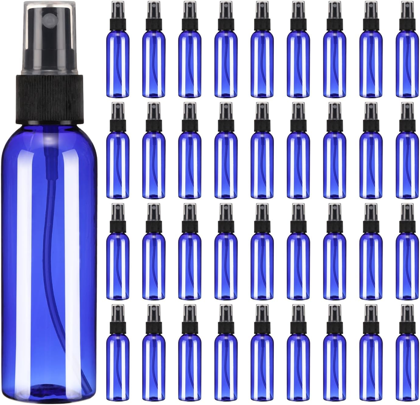 uxcell 100 Pack Spray Bottles, 2 Oz/60ML Reusable Clear Empty Mist Plastic Mini Travel Bottle