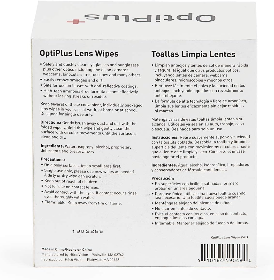 OptiPlus Eyeglass Lens Wipes l Pre-Moistened l Cleaning Wipes for Glasses, Smart Phones, Optical