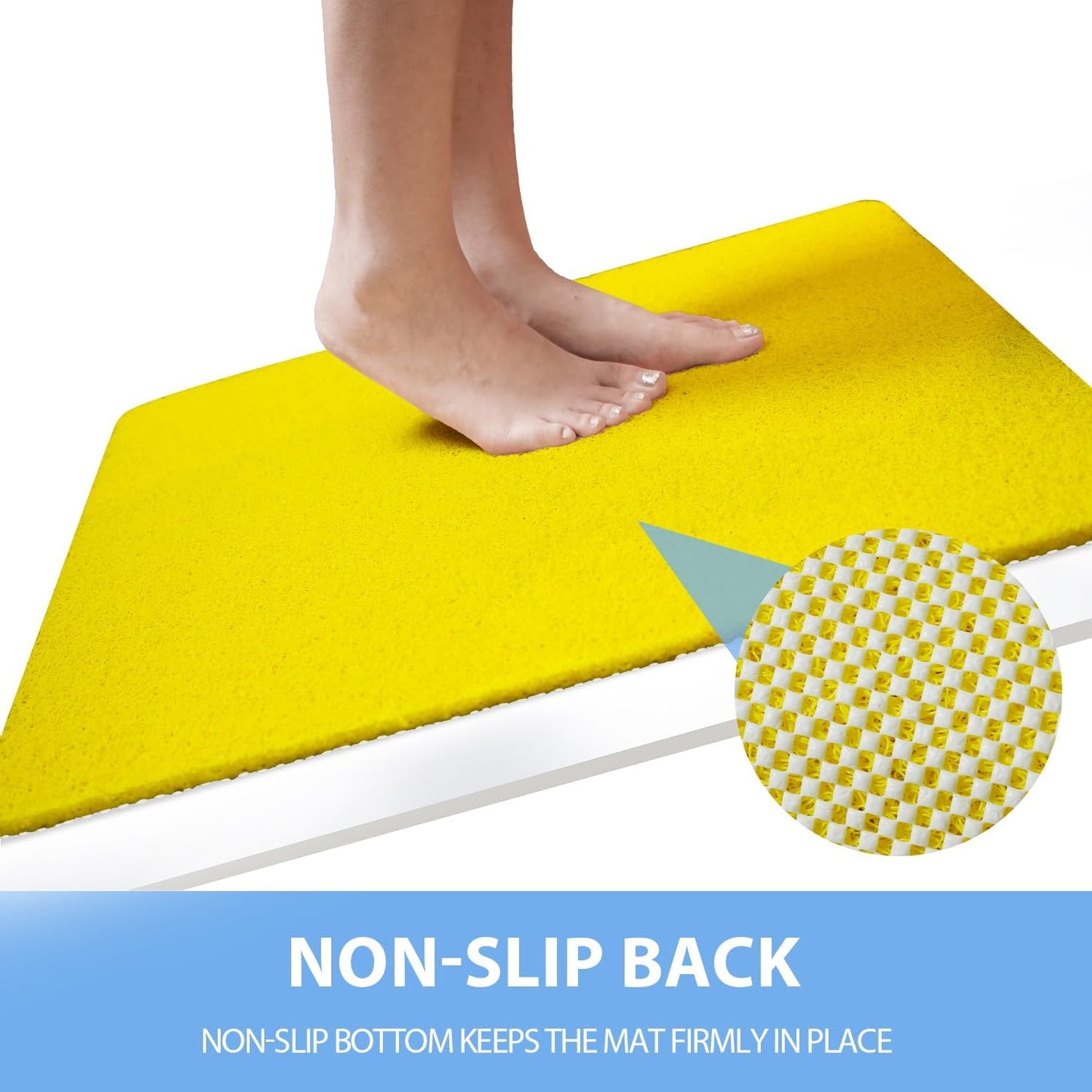 Non-Slip Bathtub Mat, 2 Pack Anti Slip Shower Mat, Fast Drying Bathtub Mats, Foot Scrubber Mat