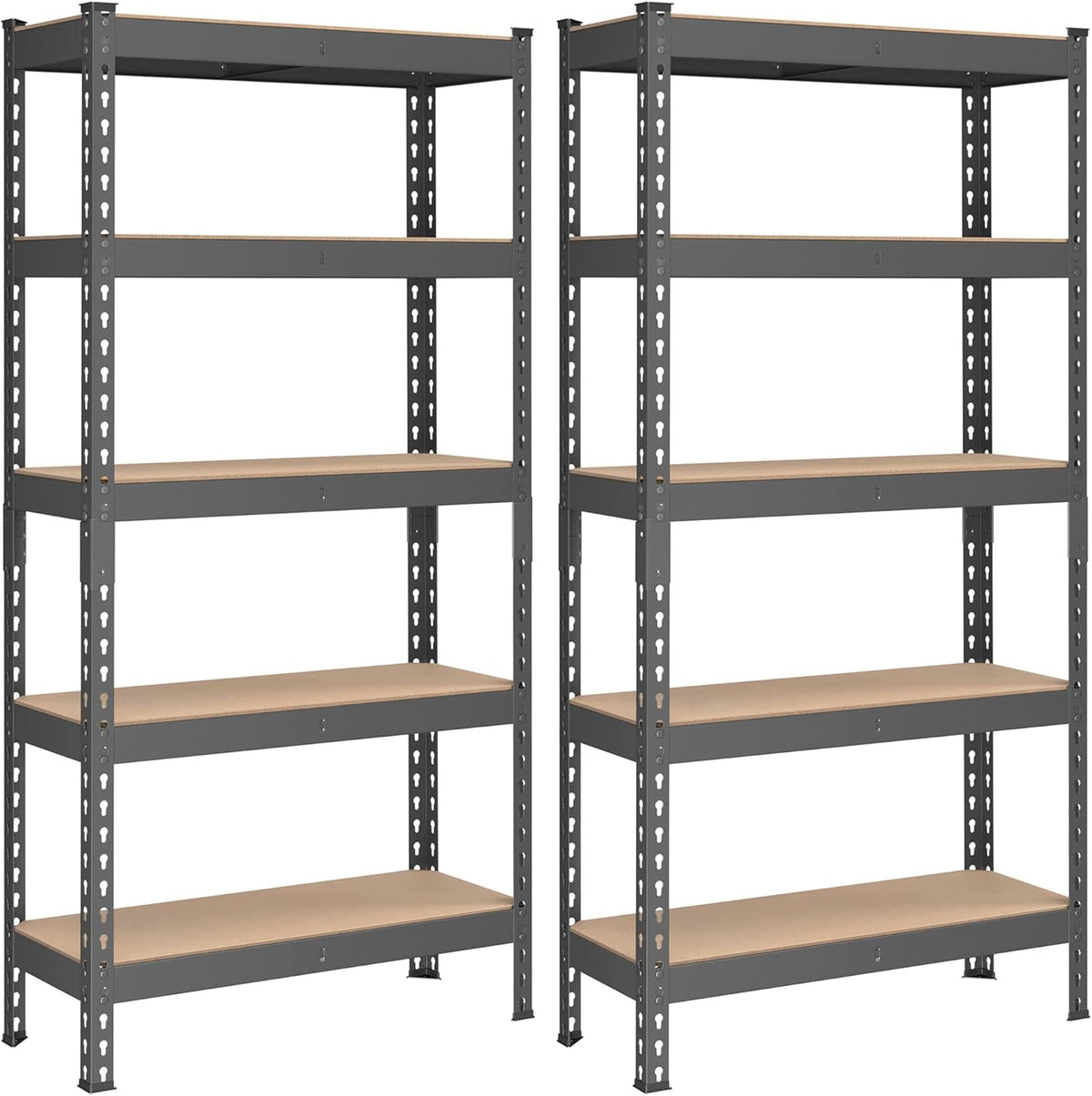 SONGMICS 5-Tier Storage Shelves, Load 2310 lb, Set of 2 Garage Storage, Boltless Assembly