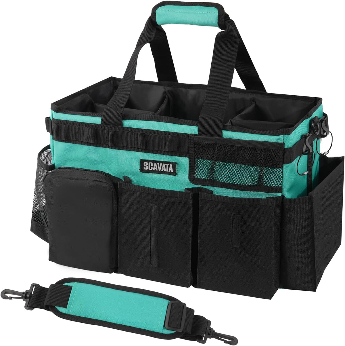 Wearable Cleaning Caddy Bag, Cleaning Caddy Supplies Organizer with Handle & Shoulder Straps for
