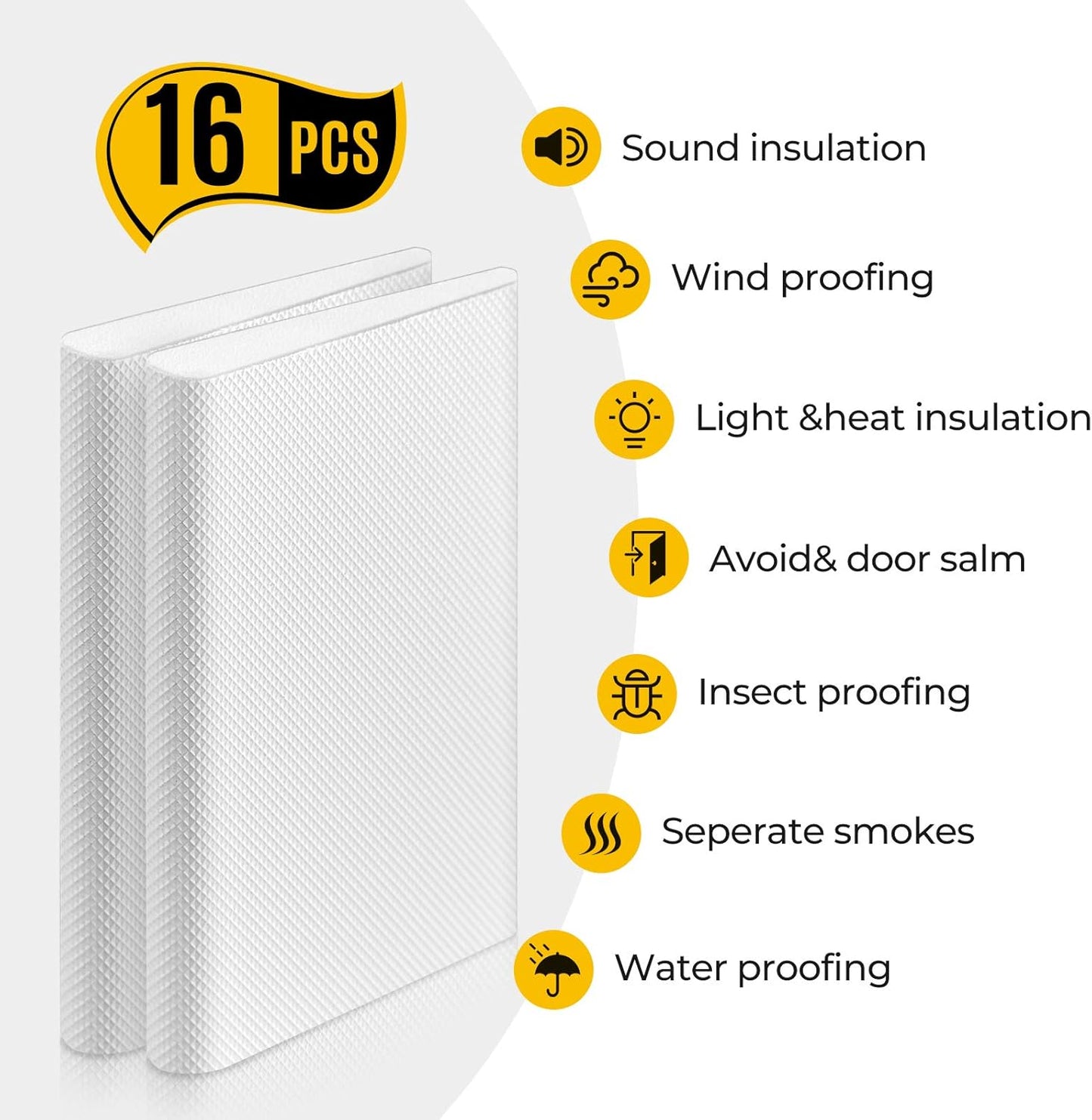 Zonon 16 Pieces Door Corner Seal Weatherstripping Exterior Door Frame Seal Draft Stopper Adhesive