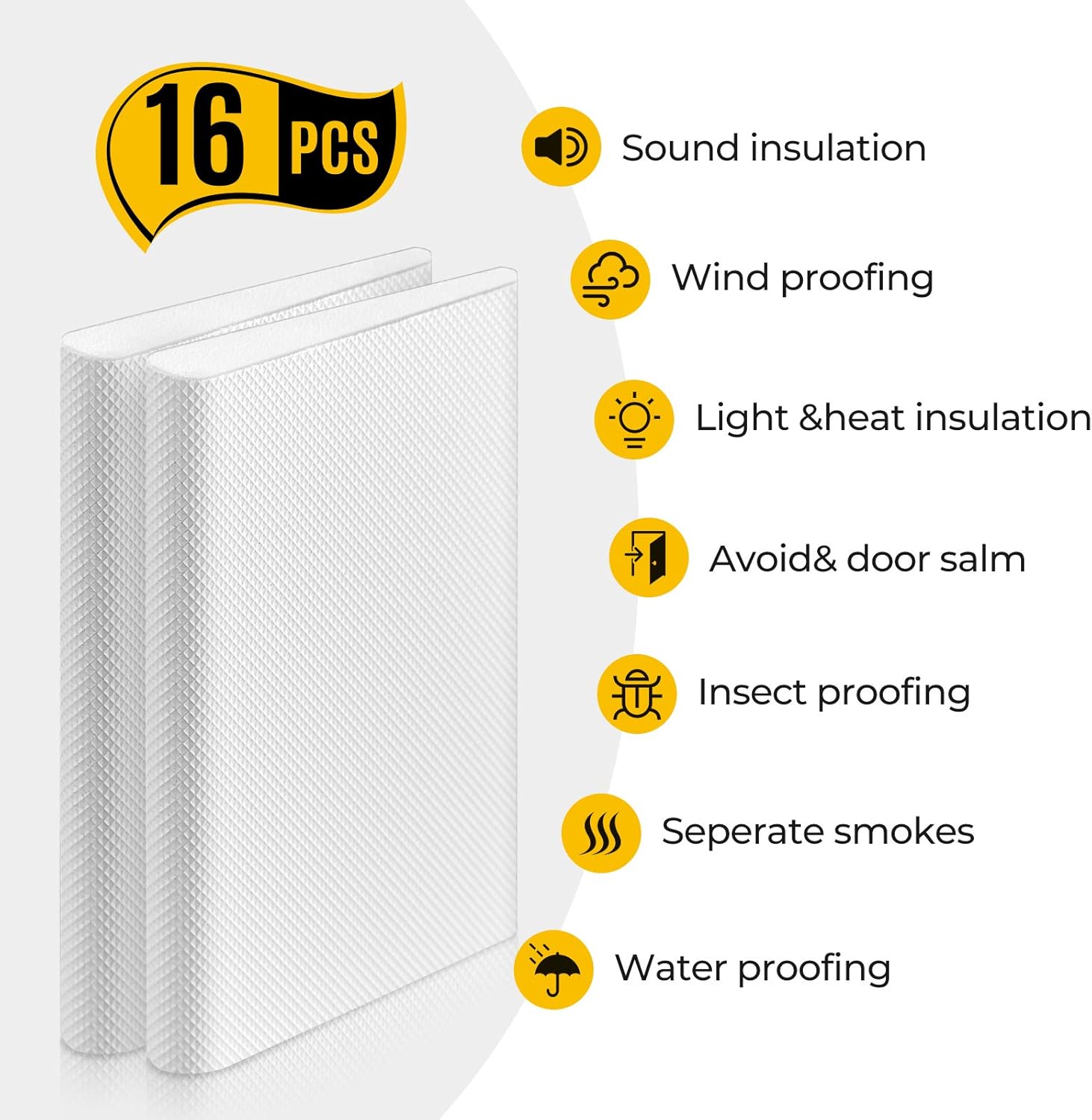 Zonon 64 Pieces Door Corner Seal Weatherstripping Exterior Door Frame Seal Draft Stopper Adhesive