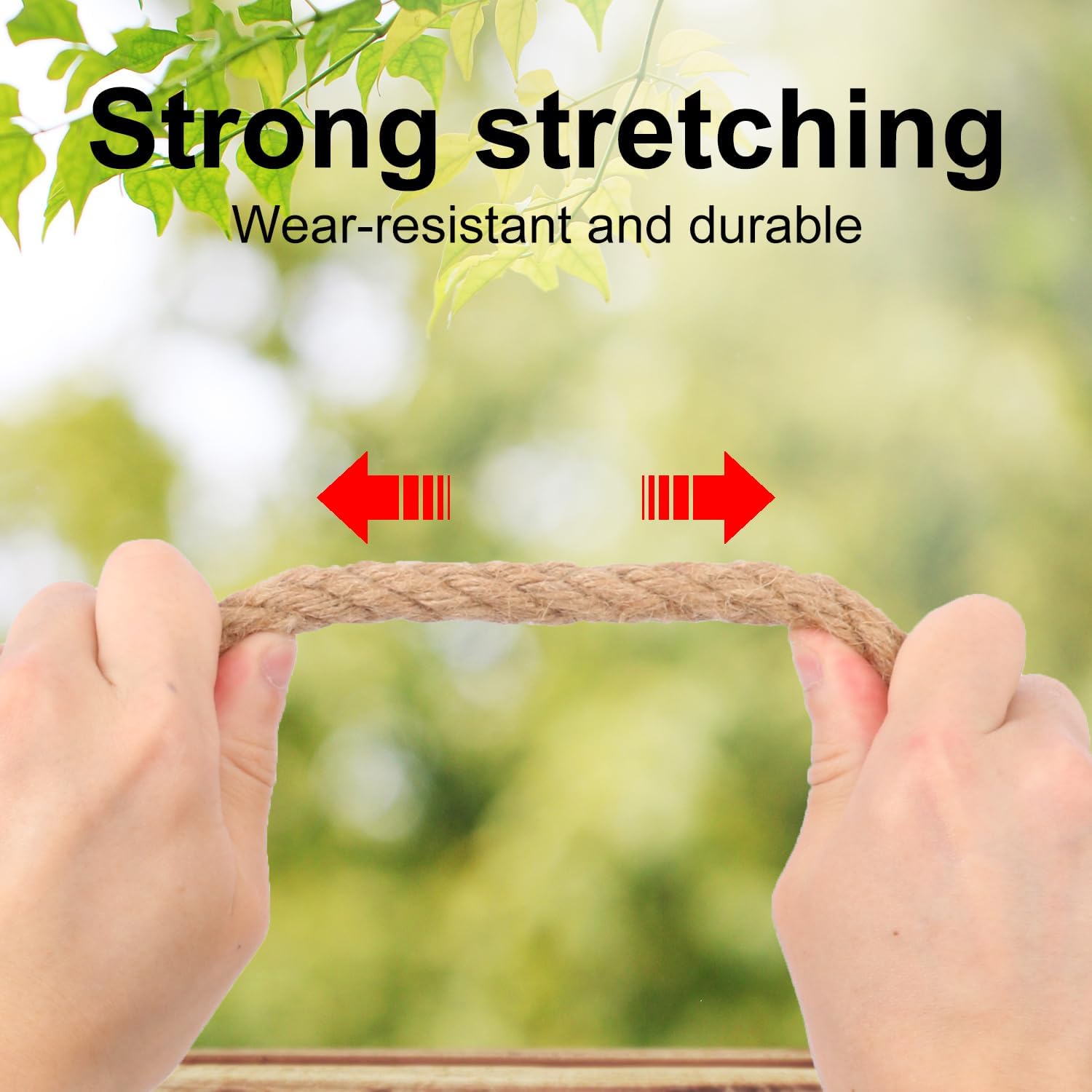 1/2 inch Hemp Rope, 164 Feet Twisted Manila Rope for Scratching Posts, Camping, Garden, Crafts, DIY