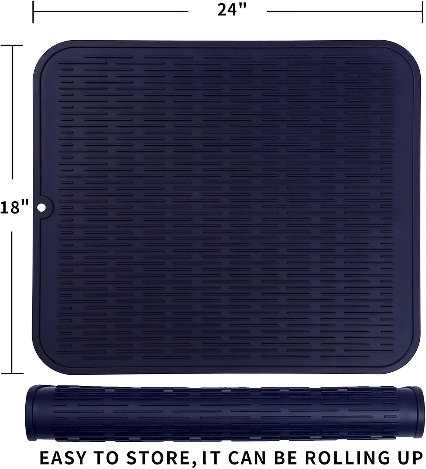 Silicone Dish Drying Mat for Multiple Usage,Easy clean,Eco-friendly,Heat-resistant Silicone Mat for