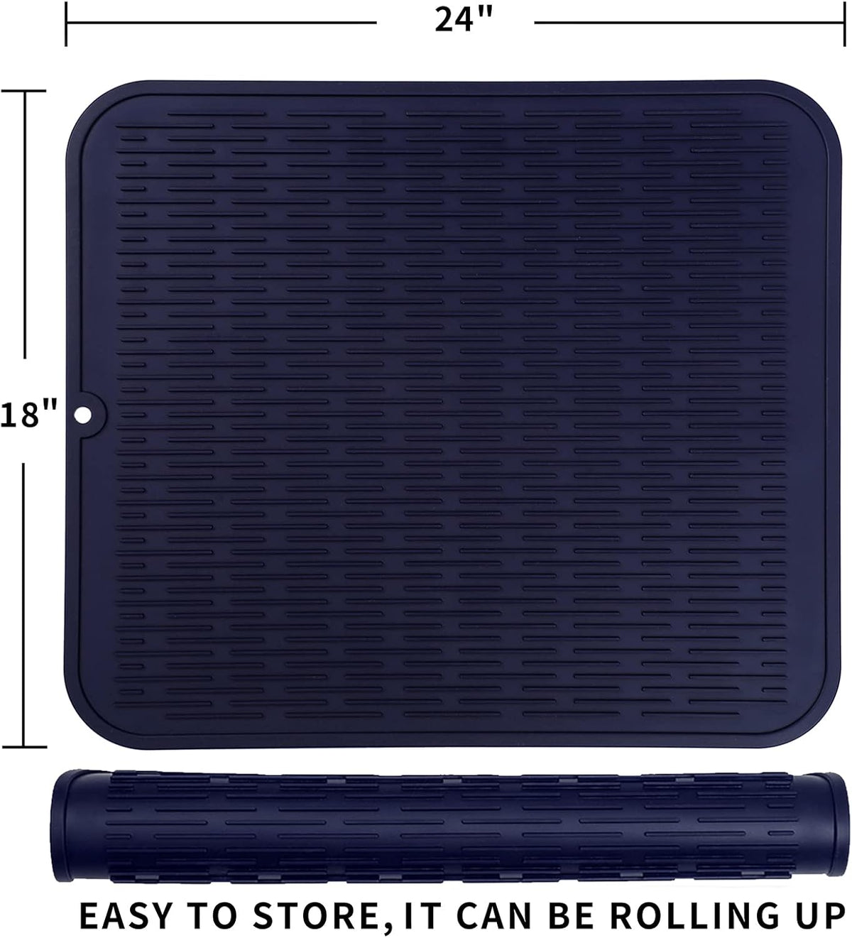 Silicone Dish Drying Mat for Multiple Usage,Easy clean,Eco-friendly,Heat-resistant Silicone Mat for