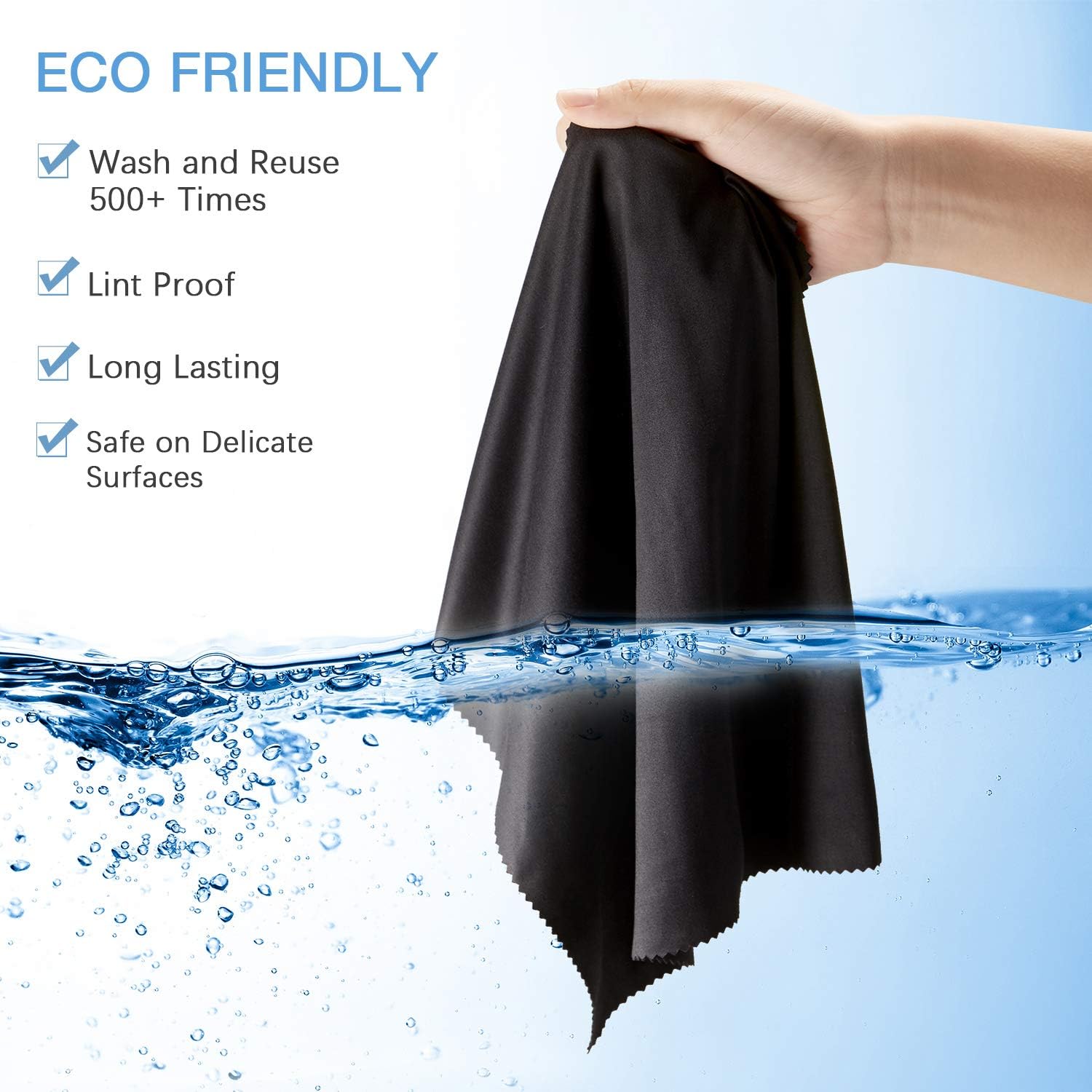 Frienda 12 Pack Large Microfiber Glass Cleaning Cloths 12 x 12 Inch Oversized Eyeglass Sunglasses
