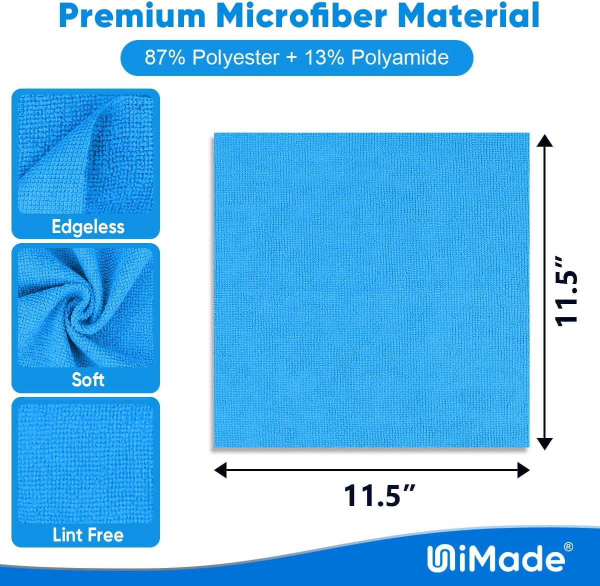 Shop Towels Rags, 50 Pack Reusable Shop Rags Bulk Microfiber Cleaning Cloth Lint Free Cleaning