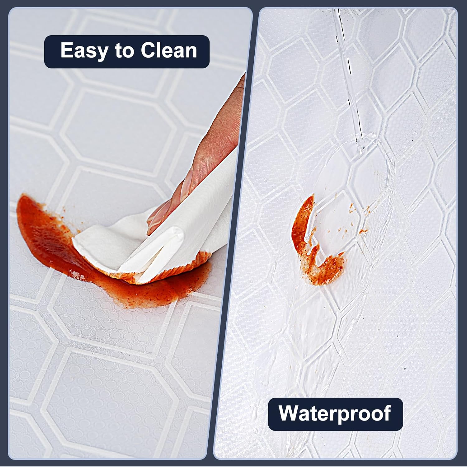 Shelf Liner, Refragerator Drawer Liners for Kitchen Cabinets, Waterproof Bathroom Sink Mat No Slip