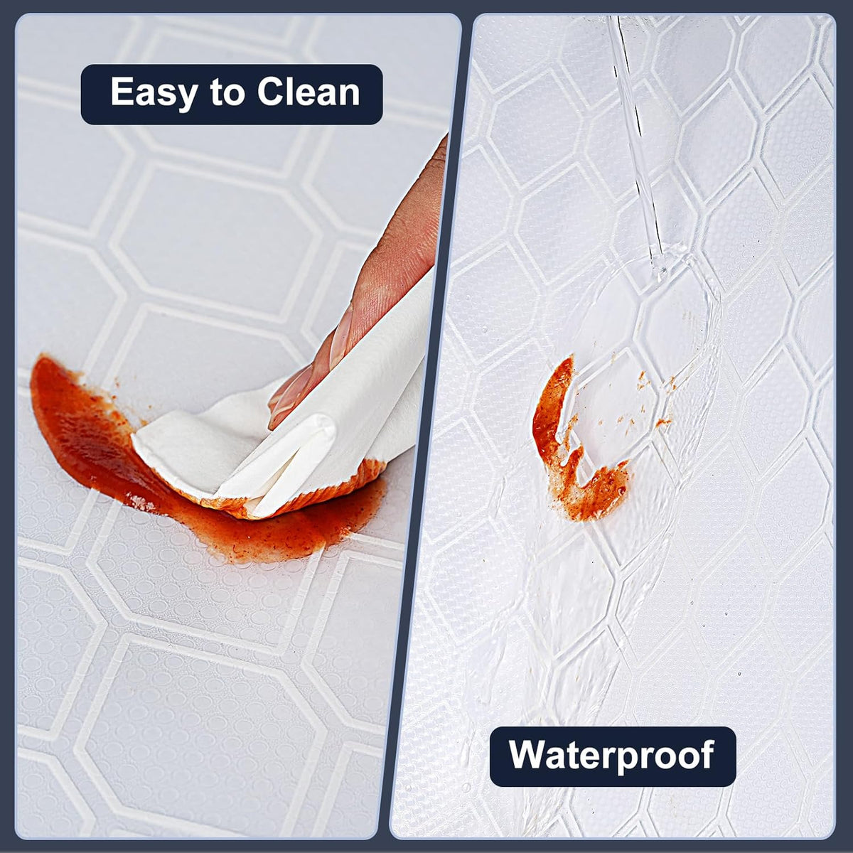 Shelf Liner, Refragerator Drawer Liners for Kitchen Cabinets, Waterproof Bathroom Sink Mat No Slip