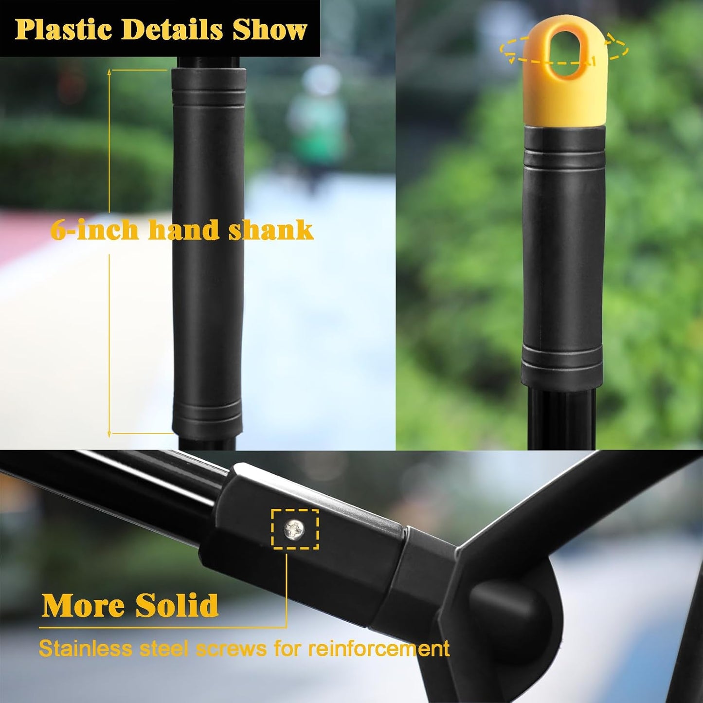 Heavy Duty Broom Outdoor and Indoor, 2 Pack Commercial Angle Brooms with Longer Handle, Perfect