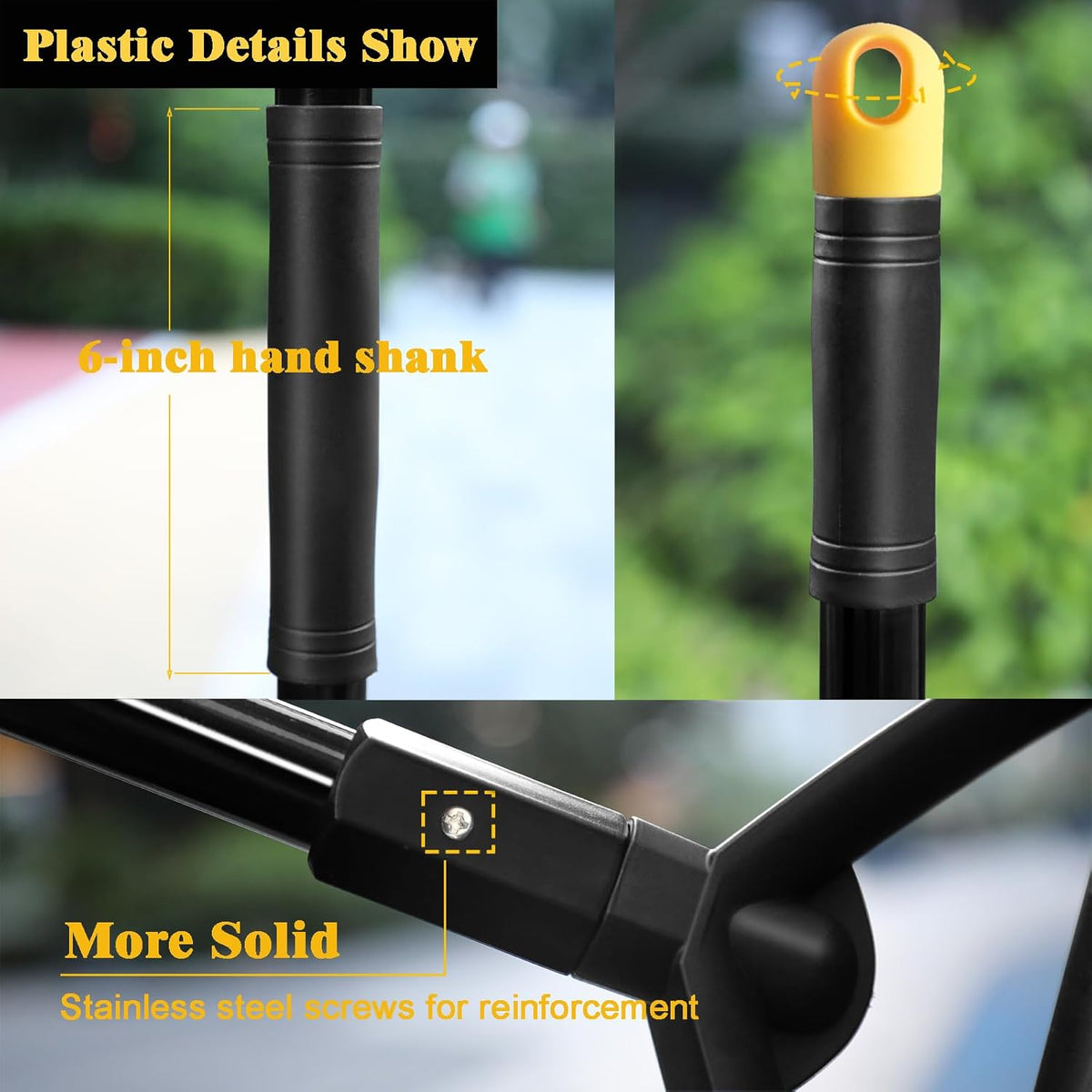Heavy Duty Commercial Broom, 3 Pack Upgraded Angle Brooms for Sweeping Outdoor and Indoor, Perfect