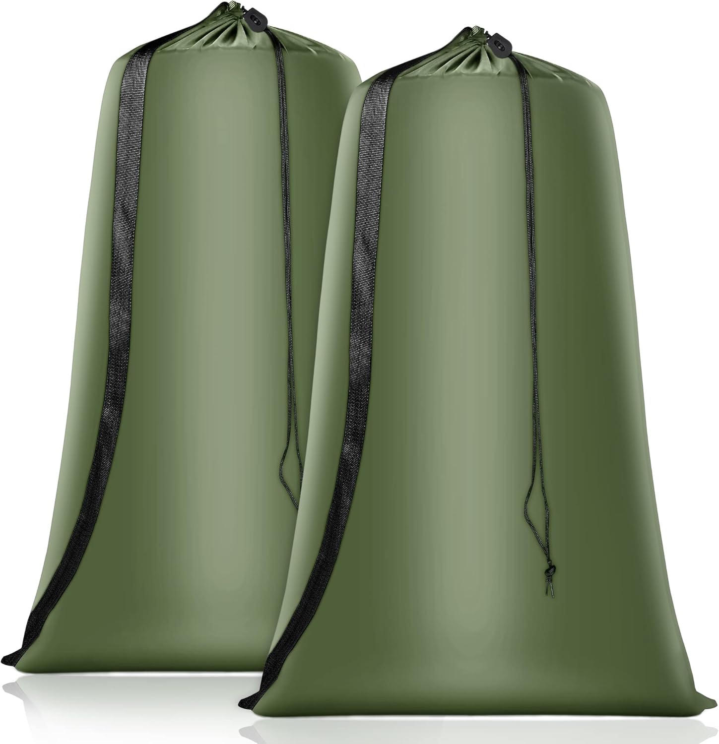 Heavy Duty Laundry Bag 2 Pack XL Nylon Laundry Bags with Straps, Washable Large Dirty Clothes