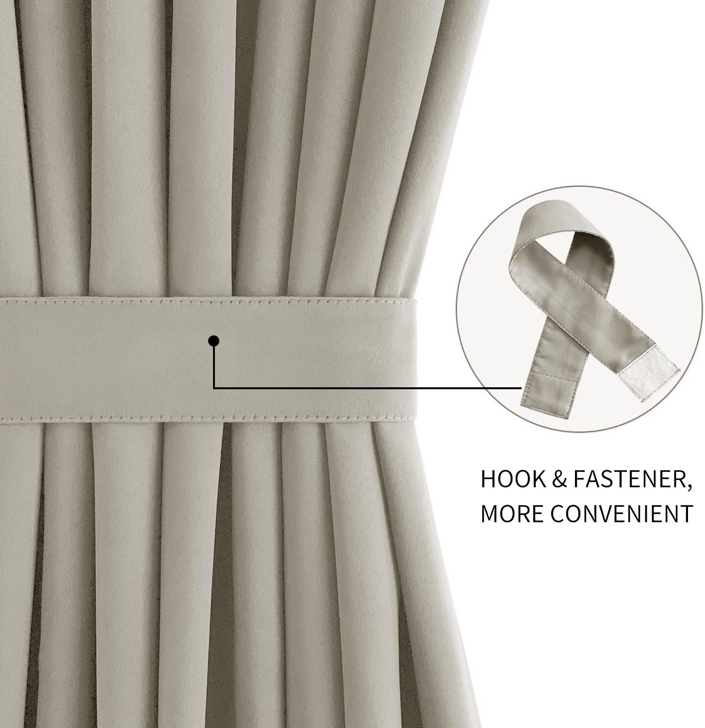 DWCN French Door Curtains – Rod Pocket Thermal Blackout Curtain for Doors with Glass Window