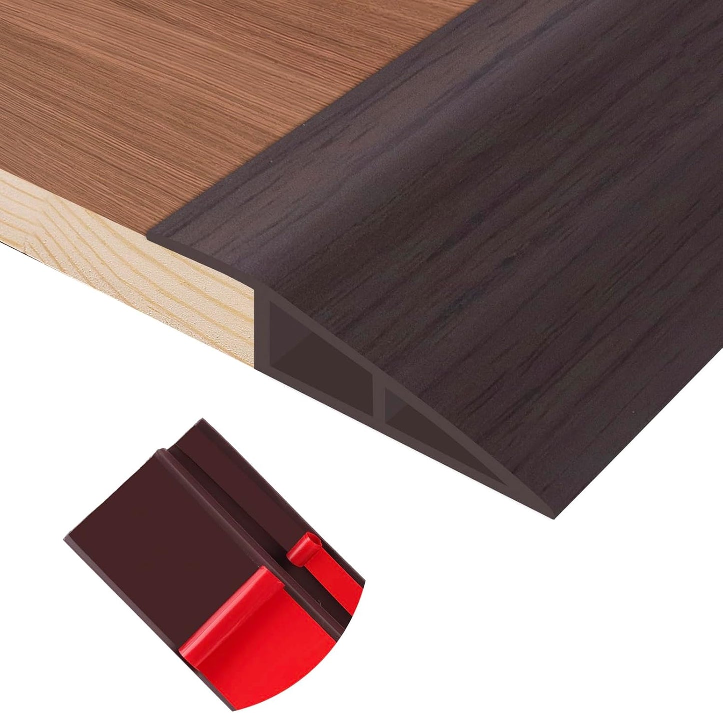 Floor Transition Strip Self Adhesive Vinyl Door Threshold for Doorways Carpet Edging Trim Overlap