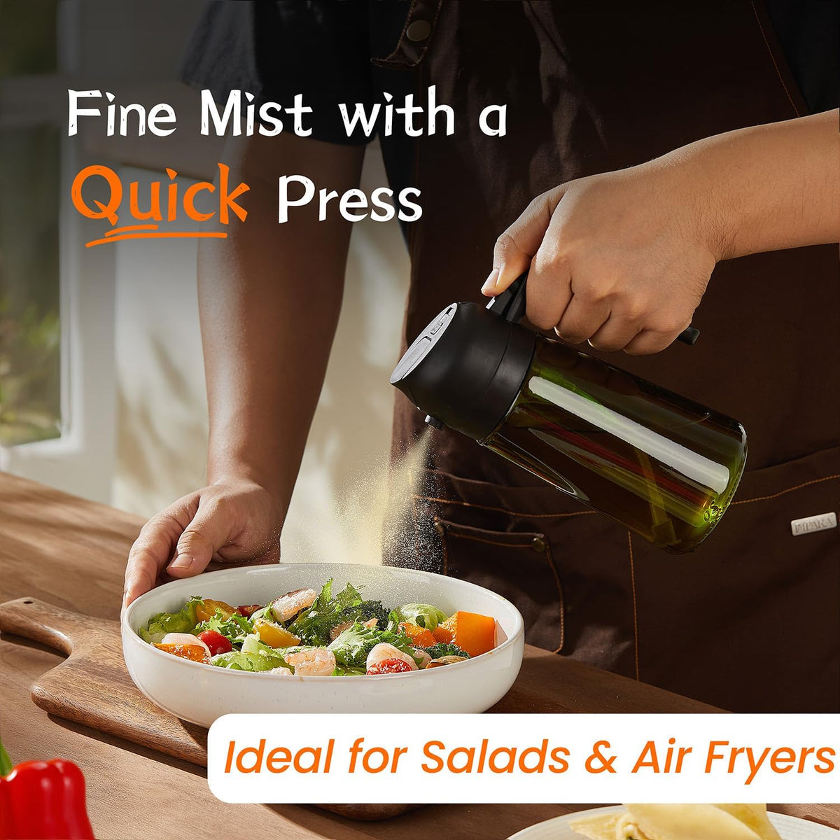 TrendPlain - Original 16oz/470ml Olive Oil Dispenser Bottle for Kitchen Gadgets and Air Fryer