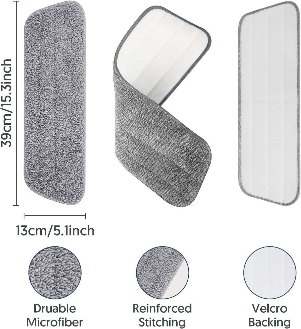 7 Count Reusable Mop Pads for Swiffer PowerMop -MEXERRIS Microfiber Wet Mops Refills PowerMop Pads
