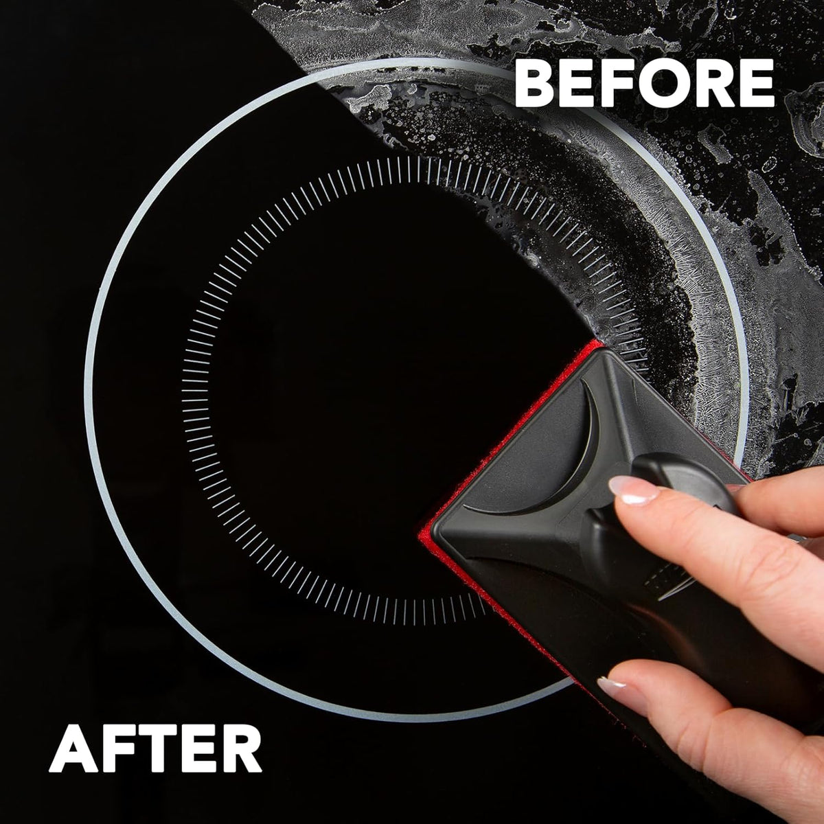 Weiman Glass Cooktop Cleaner Kit - Remove Burned on Food, Grease & Grime and Polish Stovetop
