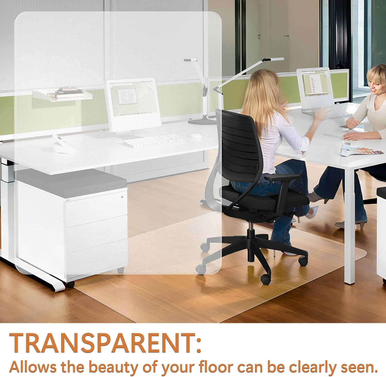 Large Office Chair Mat for Hardwood Floor- 46" x 72" Clear Computer Desk Chair Mat for Hard