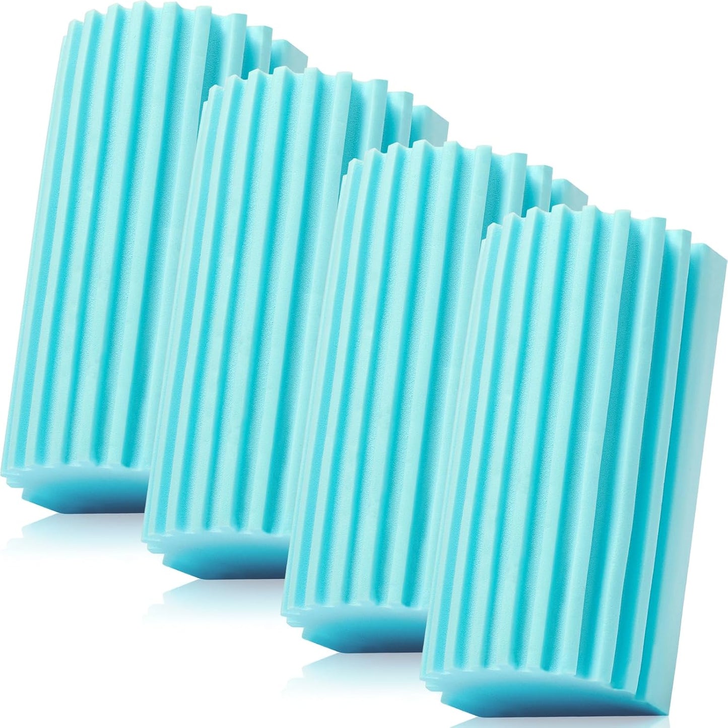 4 Pack Damp Dusting Sponge Duster, Blue Dust Cleaning Sponge, Reusable Household Cleaning Sponge