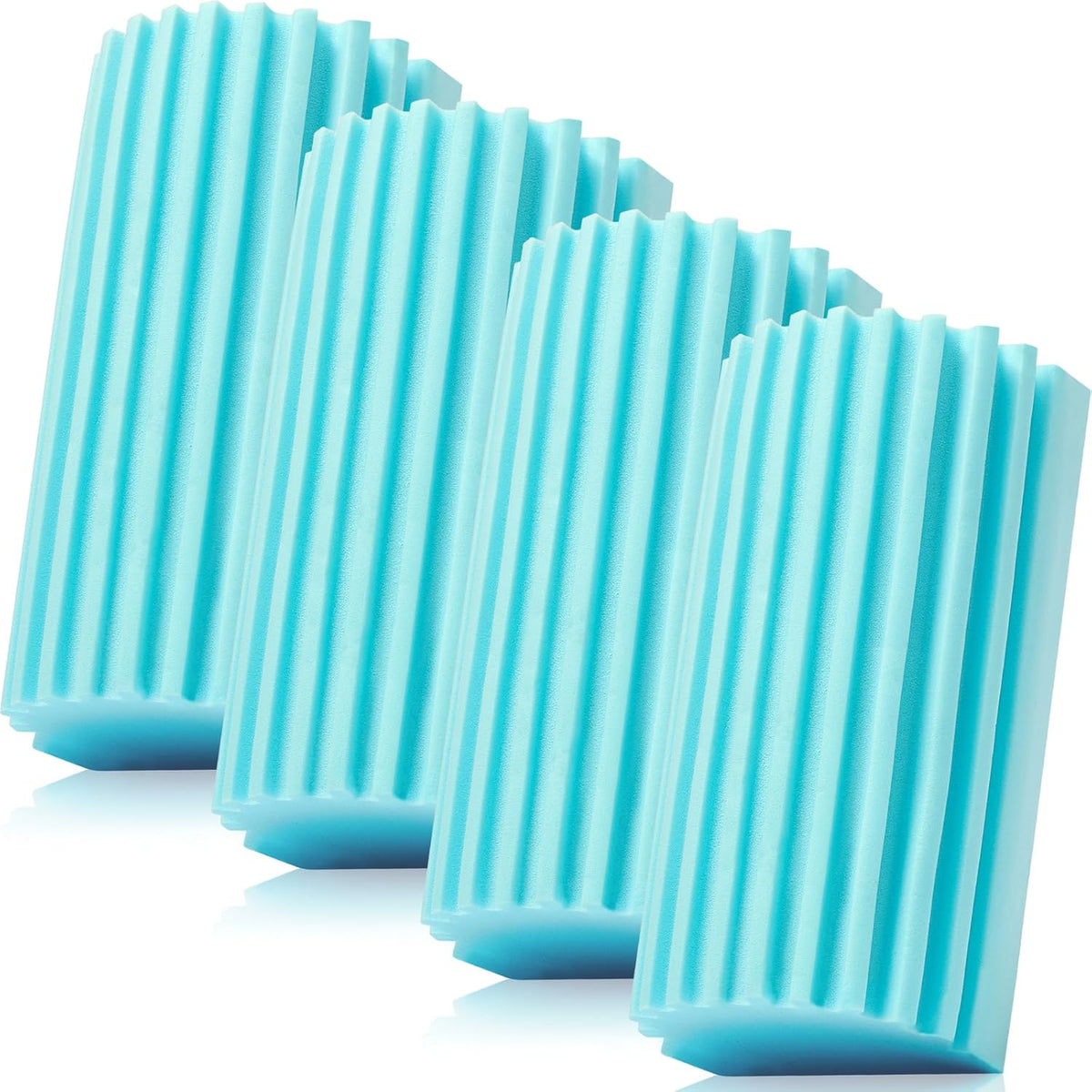 4 Pack Damp Dusting Sponge Duster, Blue Dust Cleaning Sponge, Reusable Household Cleaning Sponge