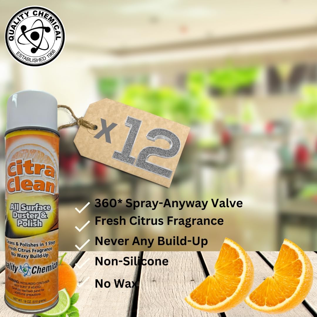 Quality Chemical Citra Clean aerosol - All Surface Cleaner, Duster & Polish and Protectant